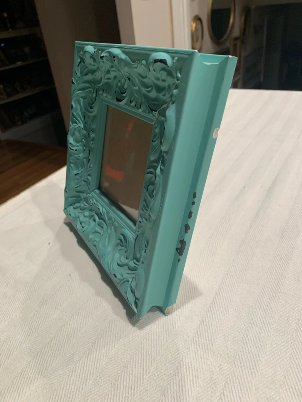 Decorative Turquoise Ornate Photo Frame - Home Accents